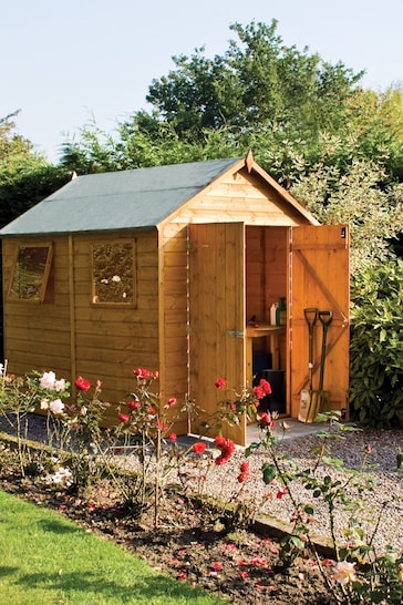 Rowlinson Honey Brown 9x12 Garden 8 x 6ft Workshop With Assembly