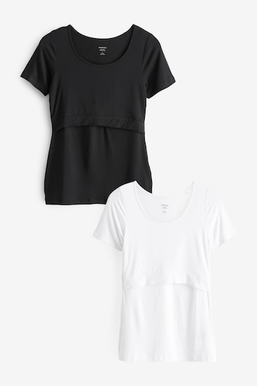 Seraphine Maternity & Nursing Black T-Shirts Twin Pack