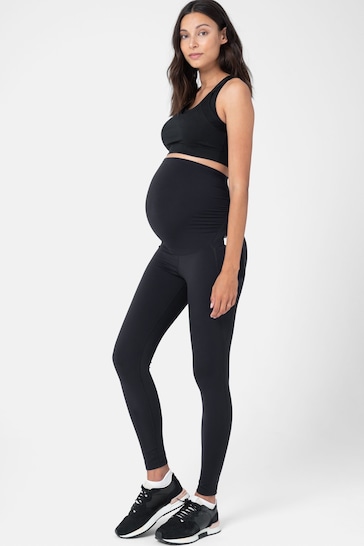 Seraphine Black Bump & Back Support Maternity Black Leggings