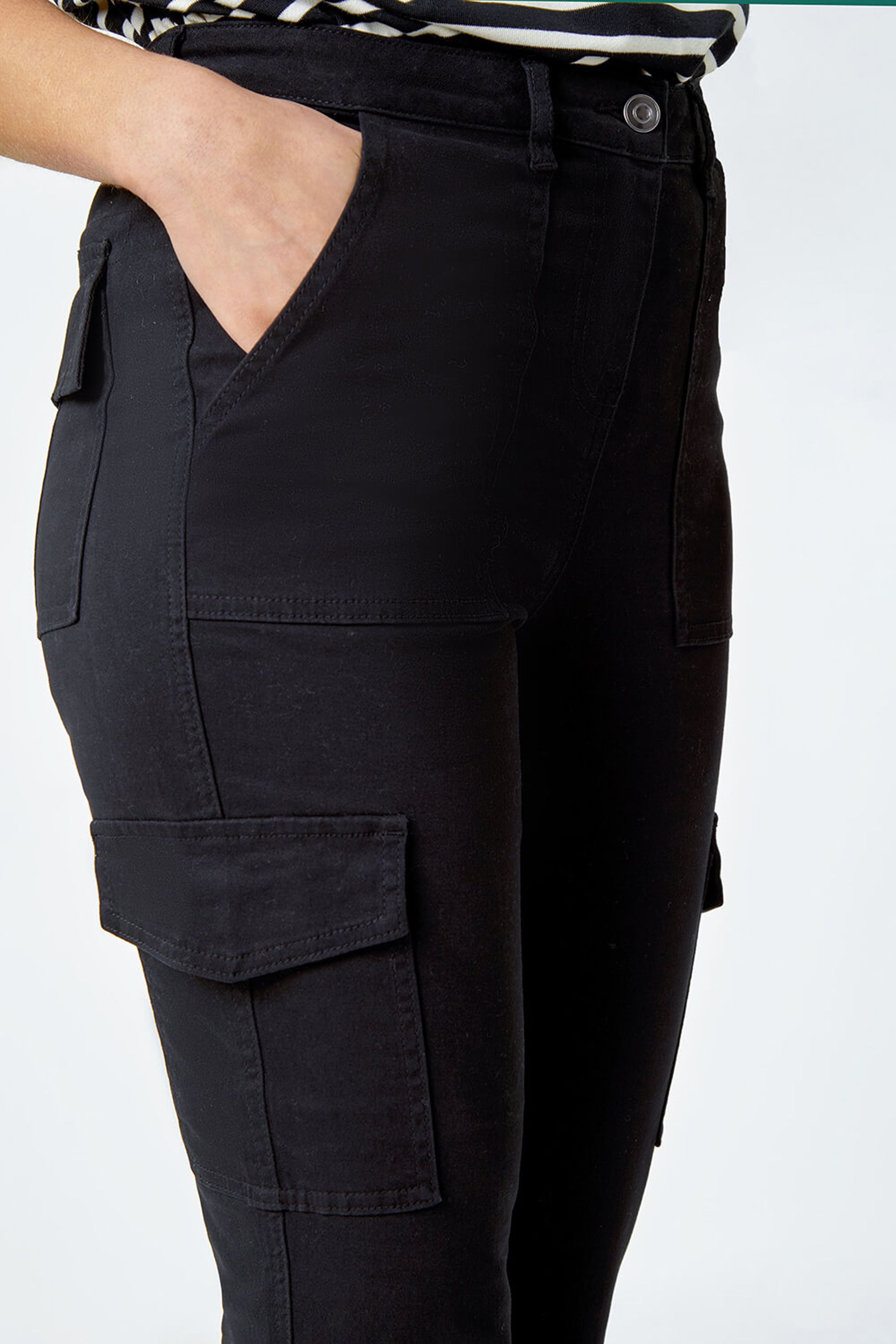 Black cotton jeggings top