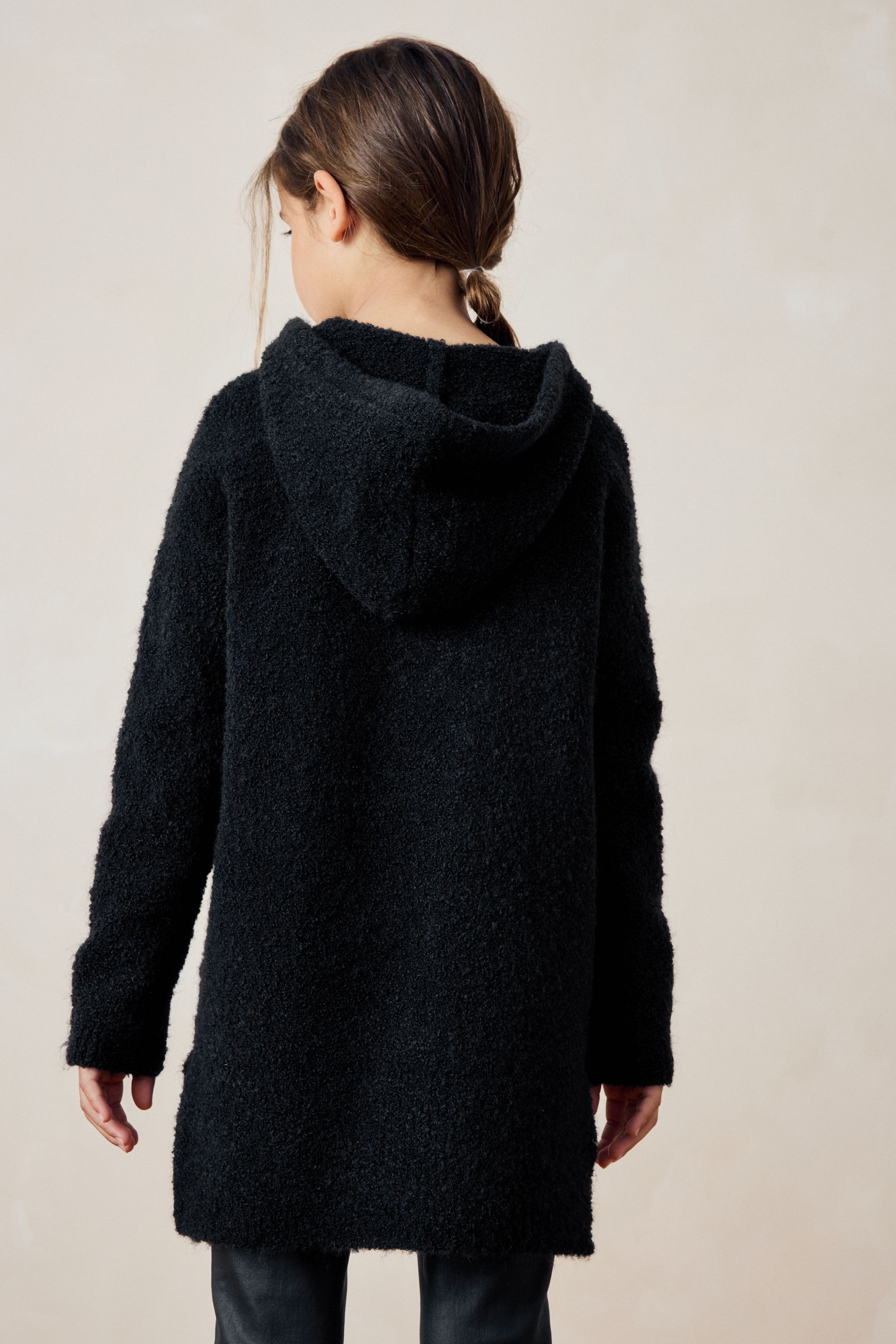 Black hooded jumper dress outlet