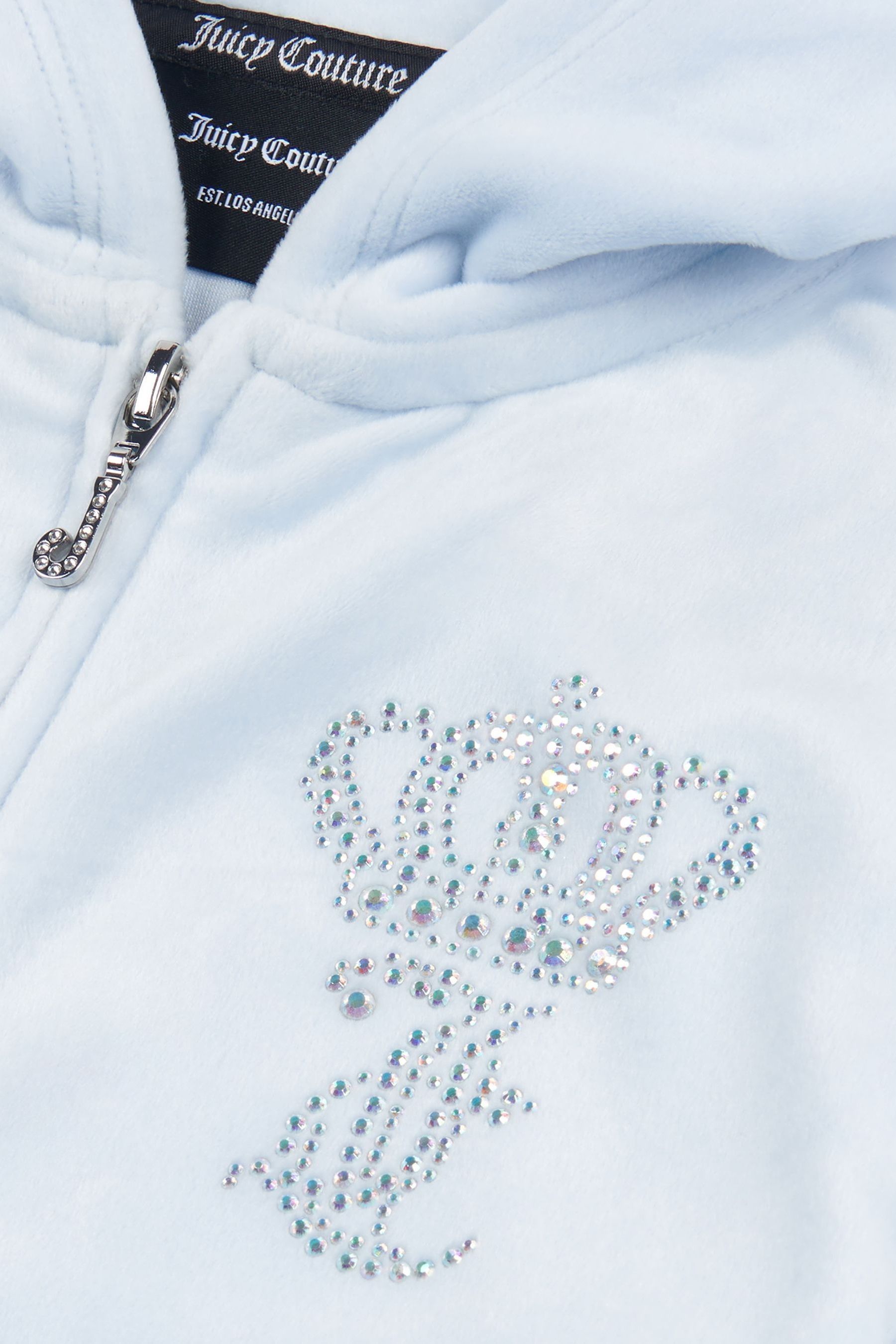 Lipsy velour hoodie 2025 with diamante crown back