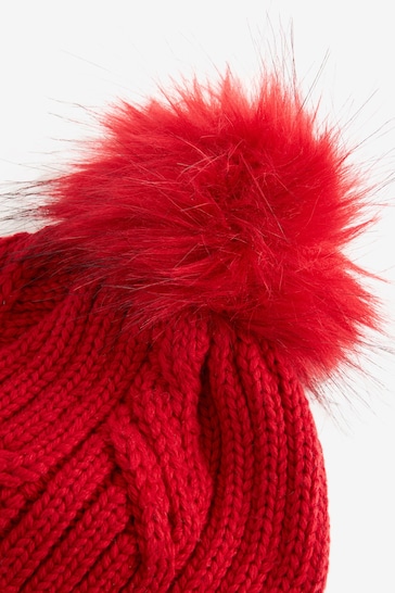 Red sailor Knit Pom Hat