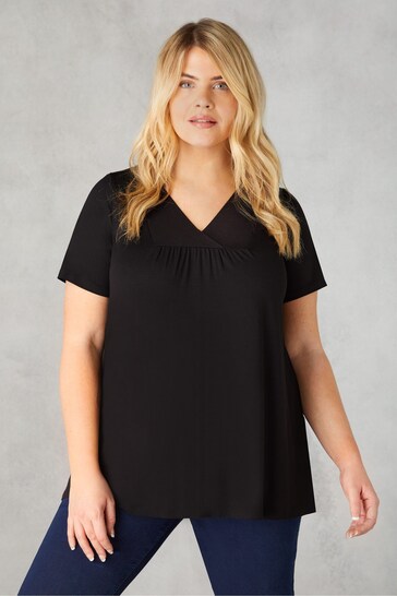 Live Unlimited Curve Jersey Cross Front Black Top
