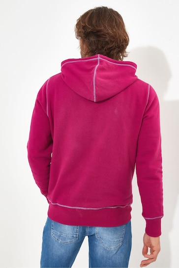 Joe Browns Pink Overdyed Relaxed Hoodie
