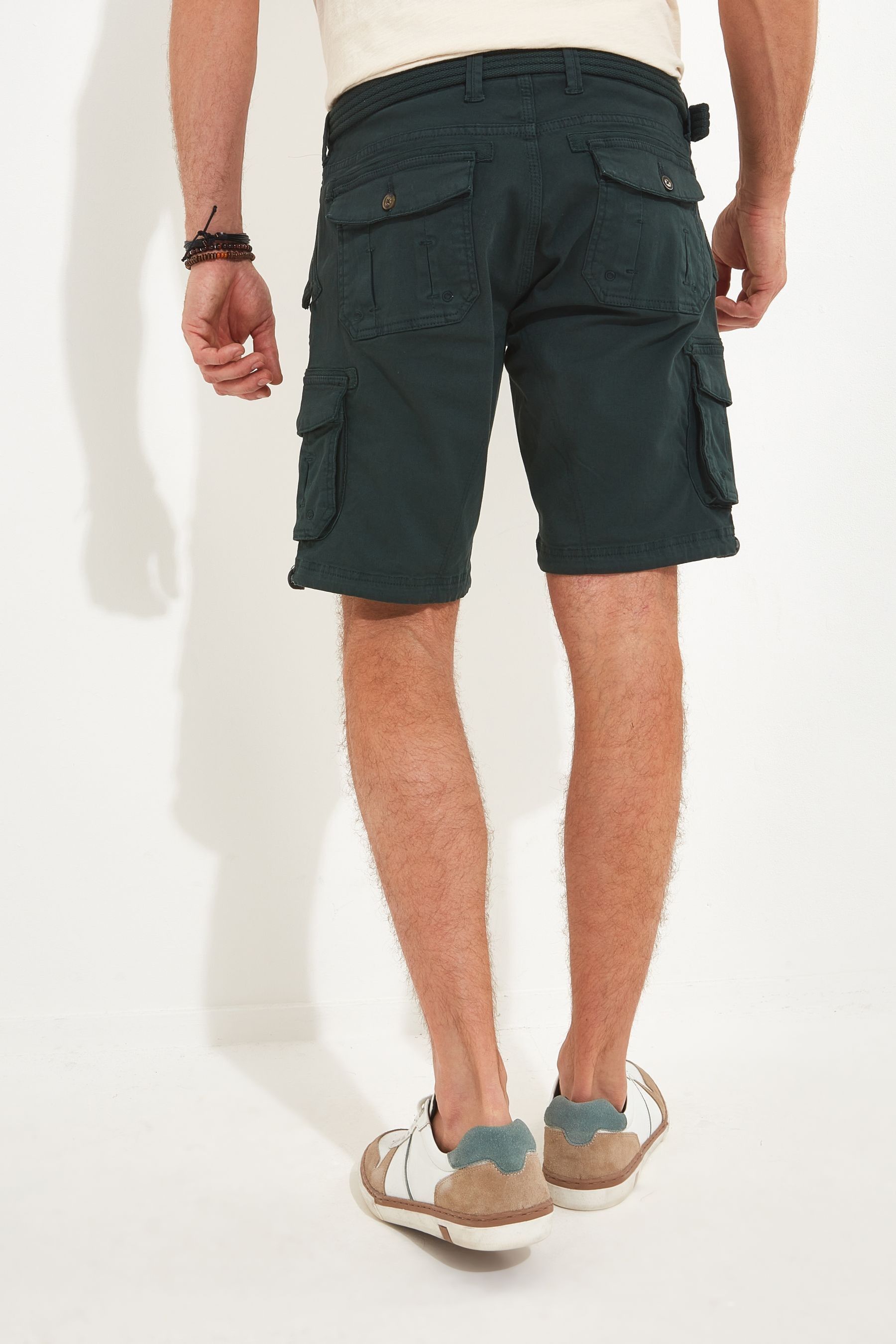 Buy Joe Browns Green Multi Pocket Knee Length Belted Relaxed Fit Camo Cargo Shorts from the Next UK online shop