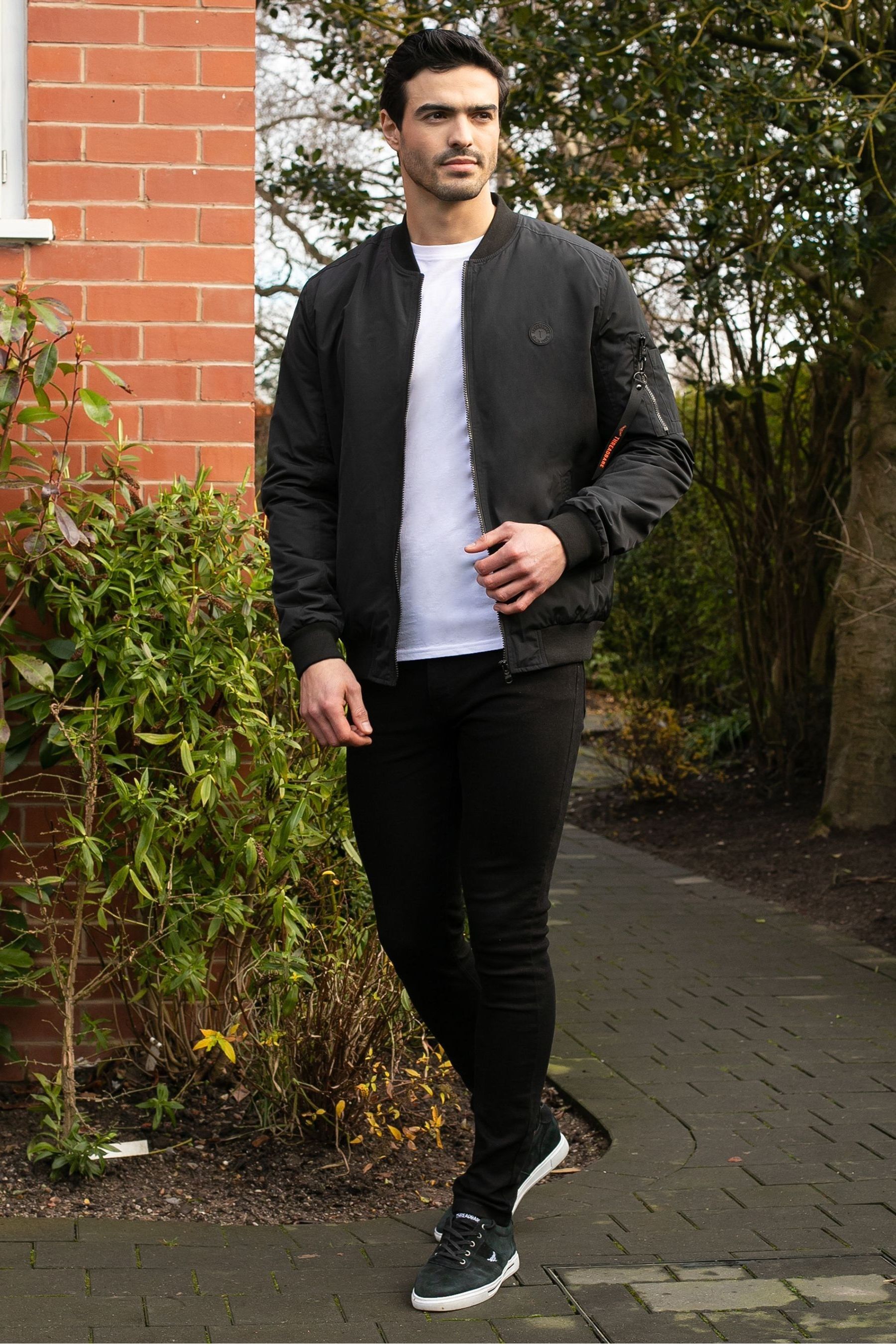Light black hotsell bomber jacket