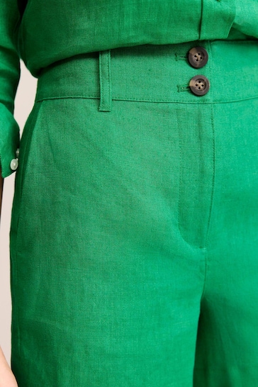 Boden Green Westbourne Linen Shorts