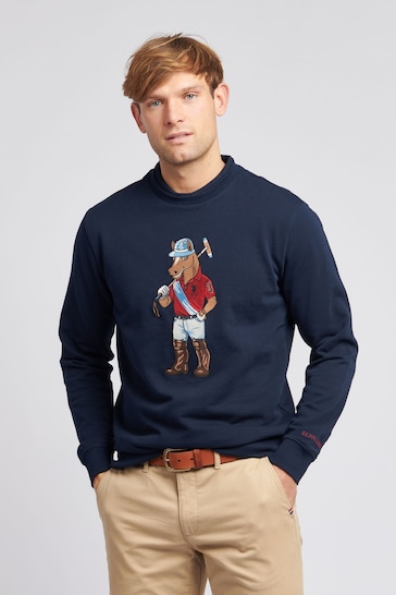 U.S. Polo Assn. Mens Blue Chuck Crew Sweatshirt