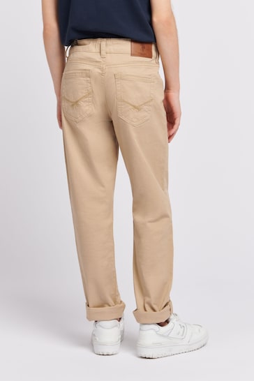 U.S. Polo Assn. Boys Core 5 Pocket Brown Trousers