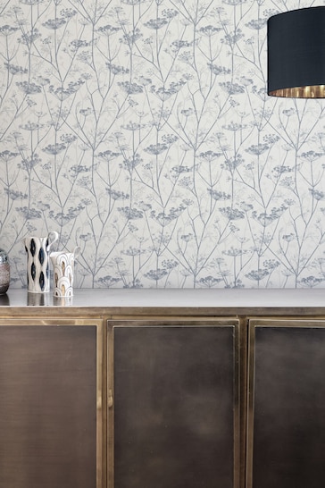 Clarissa Hulse Dover Silver Wild Chervil 10M Wallpaper