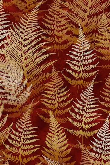 Clarissa Hulse Rust Woodland Fern 10M Wallpaper