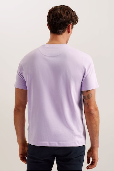 Ted Baker Purple Tywinn Regular Plain T-Shirt