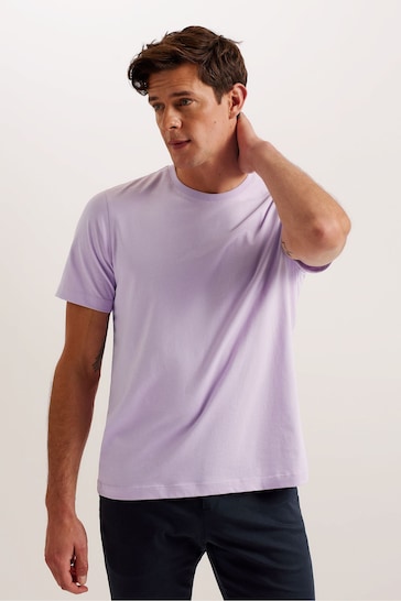 Ted Baker Purple Tywinn Regular Plain T-Shirt