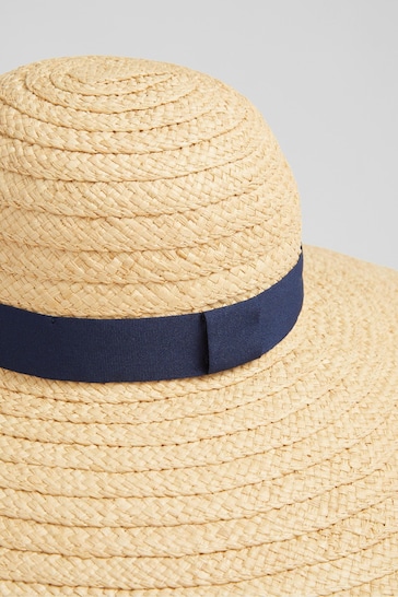 LK Bennett Gigi Straw Wide-Brim Sun Hat