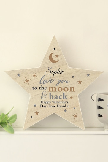 Personalised Love You Wooden Star Ornament by PMC