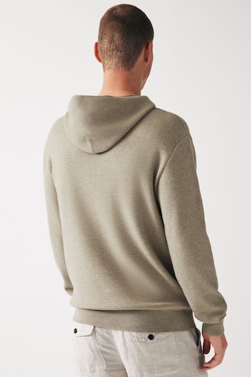 Neutral Relaxed Knitted Hoodie
