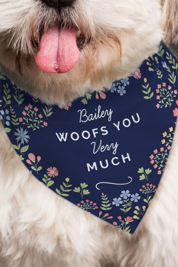 Personalised Floral Dog Bandana by PMC