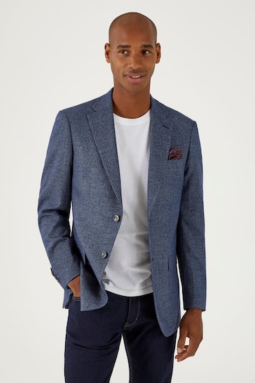Skopes Cole Navy Blue Tailored Fit Jacket