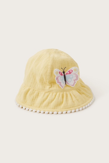 Monsoon Yellow Baby Butterfly Bucket Hat