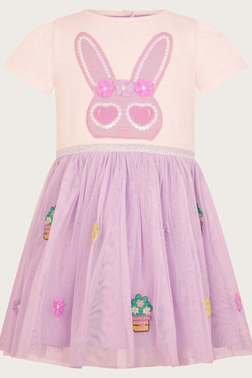Monsoon Purple Baby Disco Bunny Dress