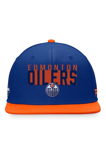 Fanatics Blue NHL Edmonton Oilers Fundamental Colour Blocked Snapback Cap