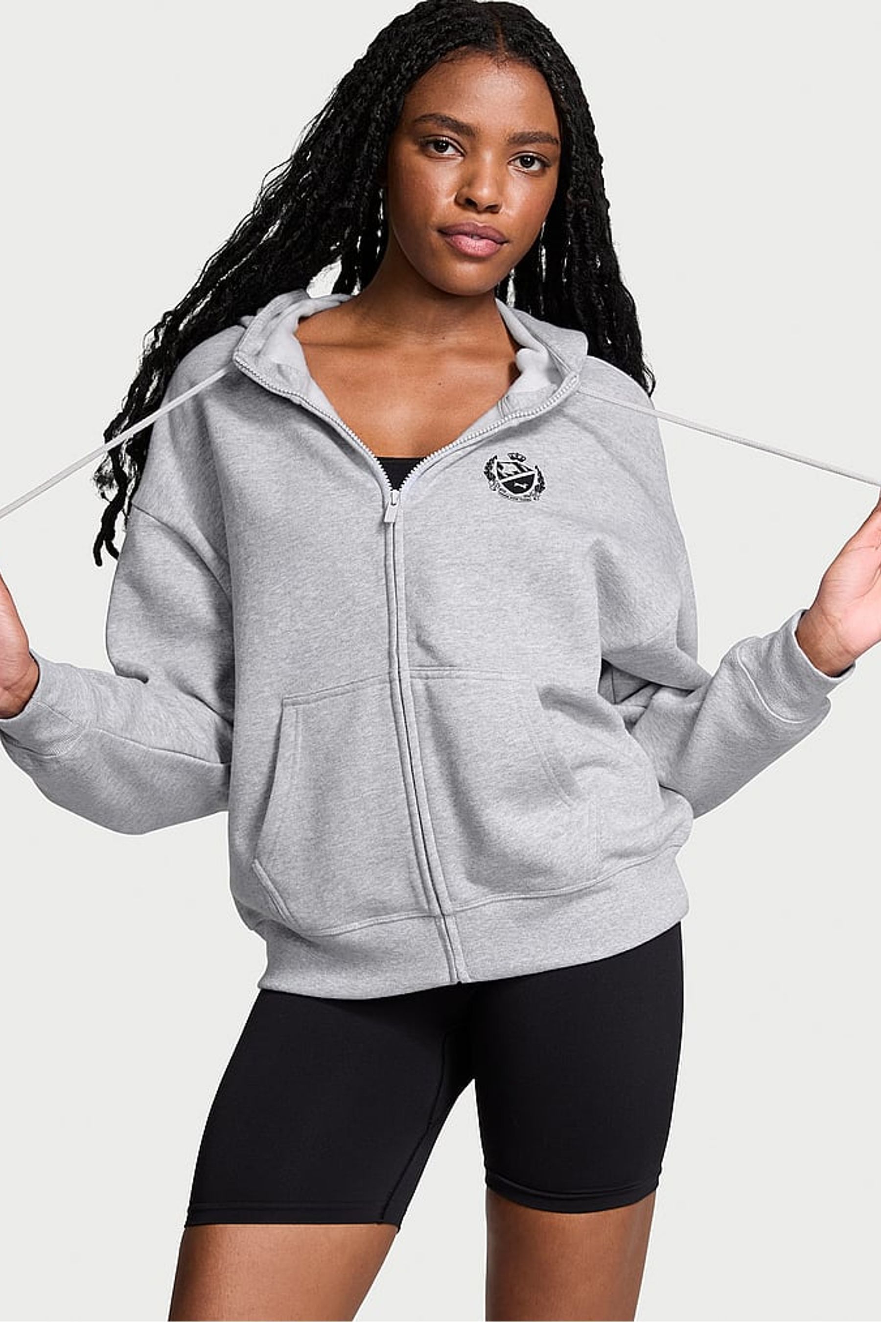 Pink fleece hoodie women's deals