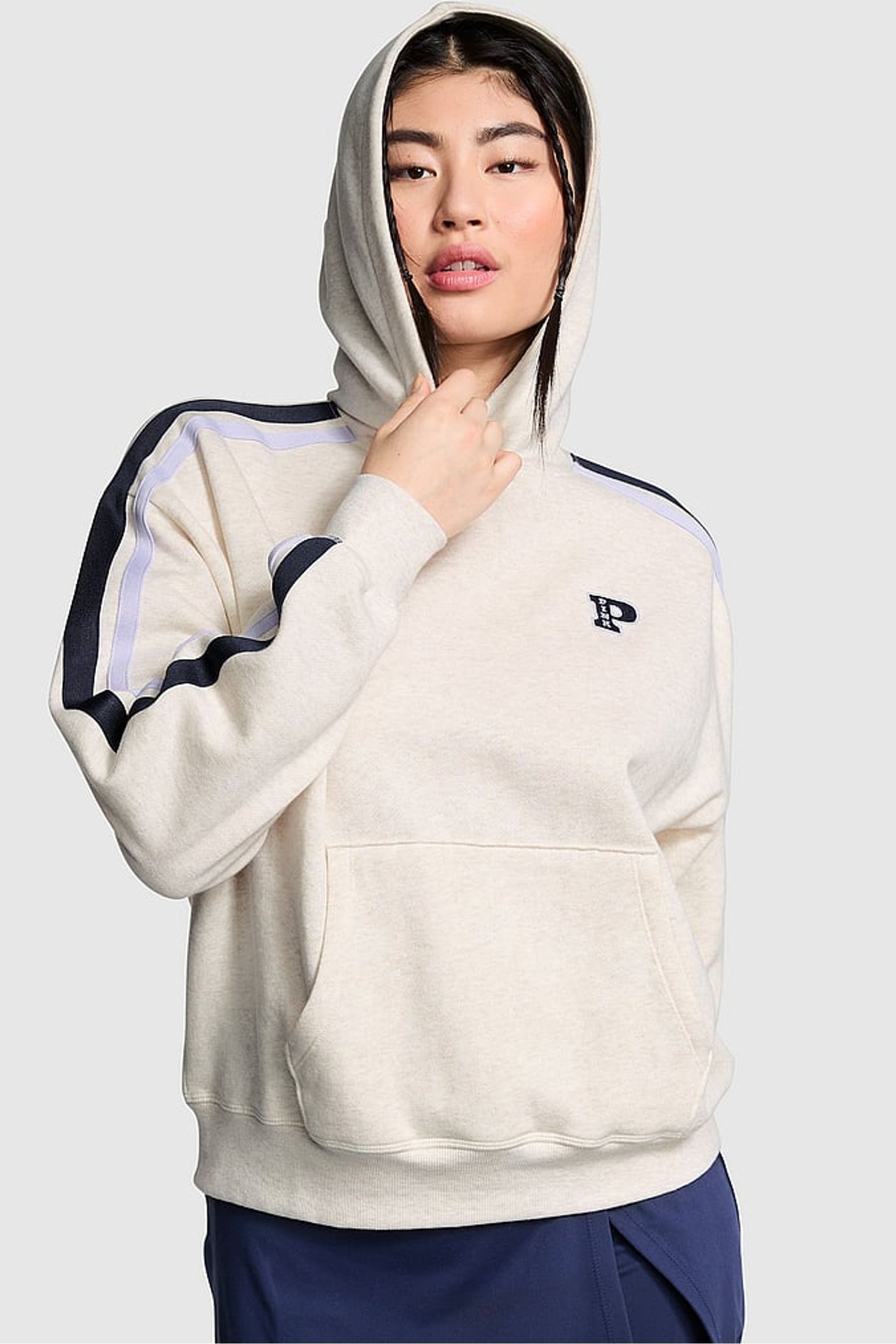 Beige pullover hoodie discount