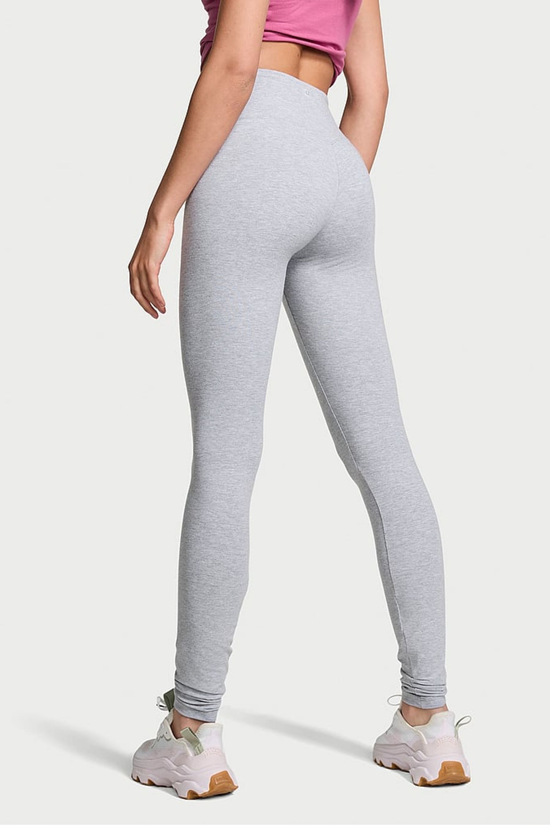 Victoria s Secret PINK Medium Heather Grey Cotton Leggings