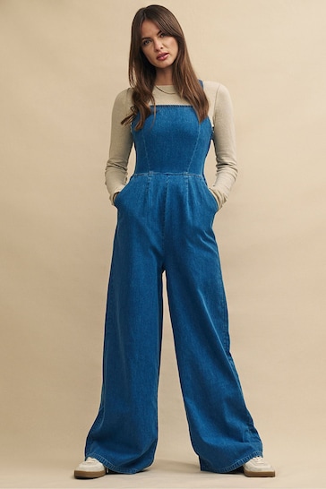 Nobodys Child Blue Denim Maisie Jumpsuit