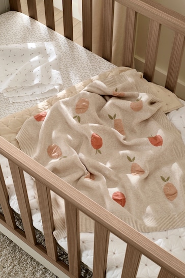 Mamas & Papas Multi Welcome To The World Seedling Knit Fruit Blanket