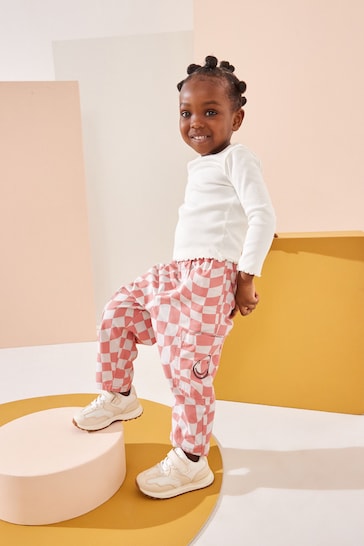 Pink/Cream Checkerboard Trousers (3mths-7yrs)