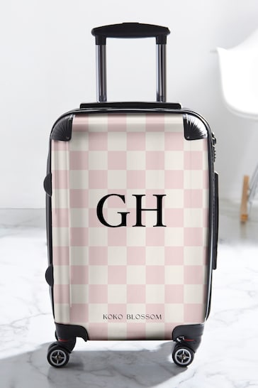 Personalised Checkerboard Suitcase by Koko Blossom