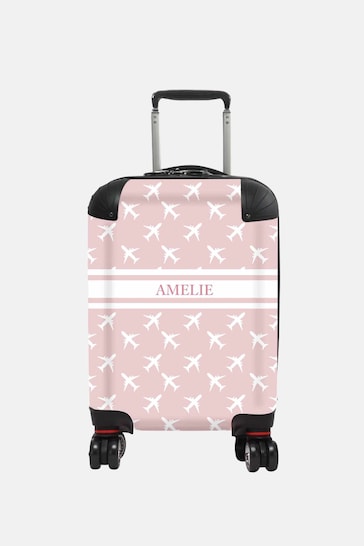 Personalised Pink Aeroplane Suitcase by Koko Blossom
