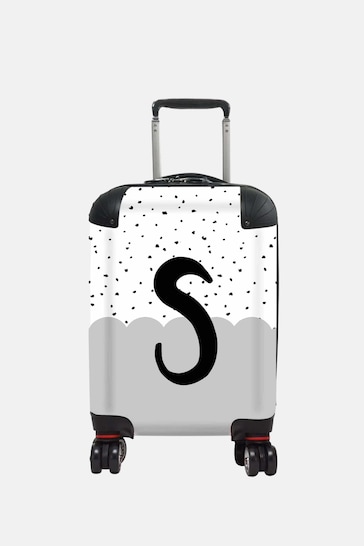 Personalised Dotty Grey Initial Suitcase Koko Blossom