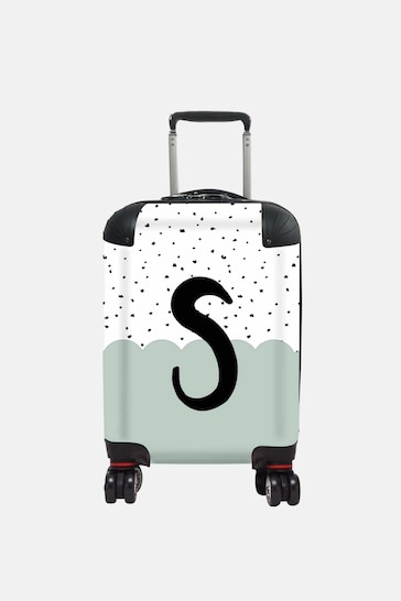 Personalised Dotty Sage Initial Suitcase Koko Blossom