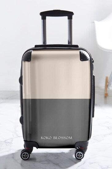 Personalised Smoke  Vanilla Colourblock Suitcase by Koko Blossom