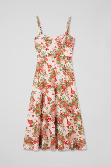 LK Bennett Lucy Neon Garden Cotton Sun Dress