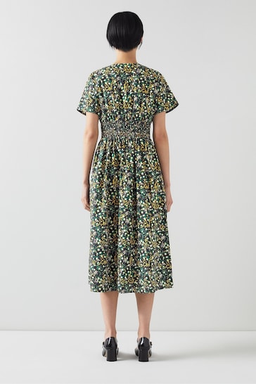 LK Bennett Eva Cotton Buttercup Meadow Print Dress
