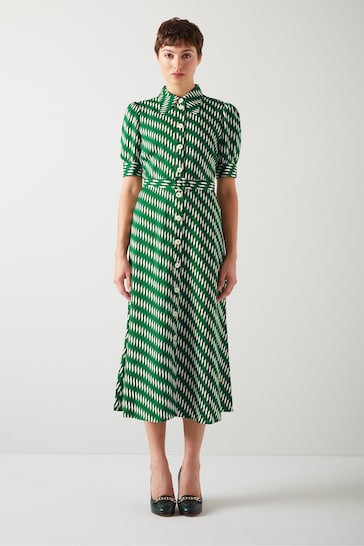 LK Bennett Valerie Modernist Print Shirt Dress