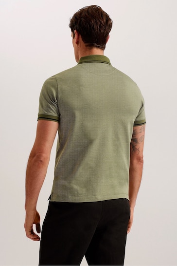 Ted Baker Green Slim Fit Helta Short Sleeve Polo Shirt