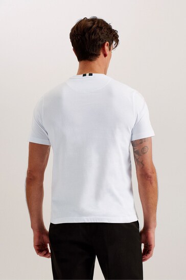 Ted Baker White Regular Branded T-Shirt