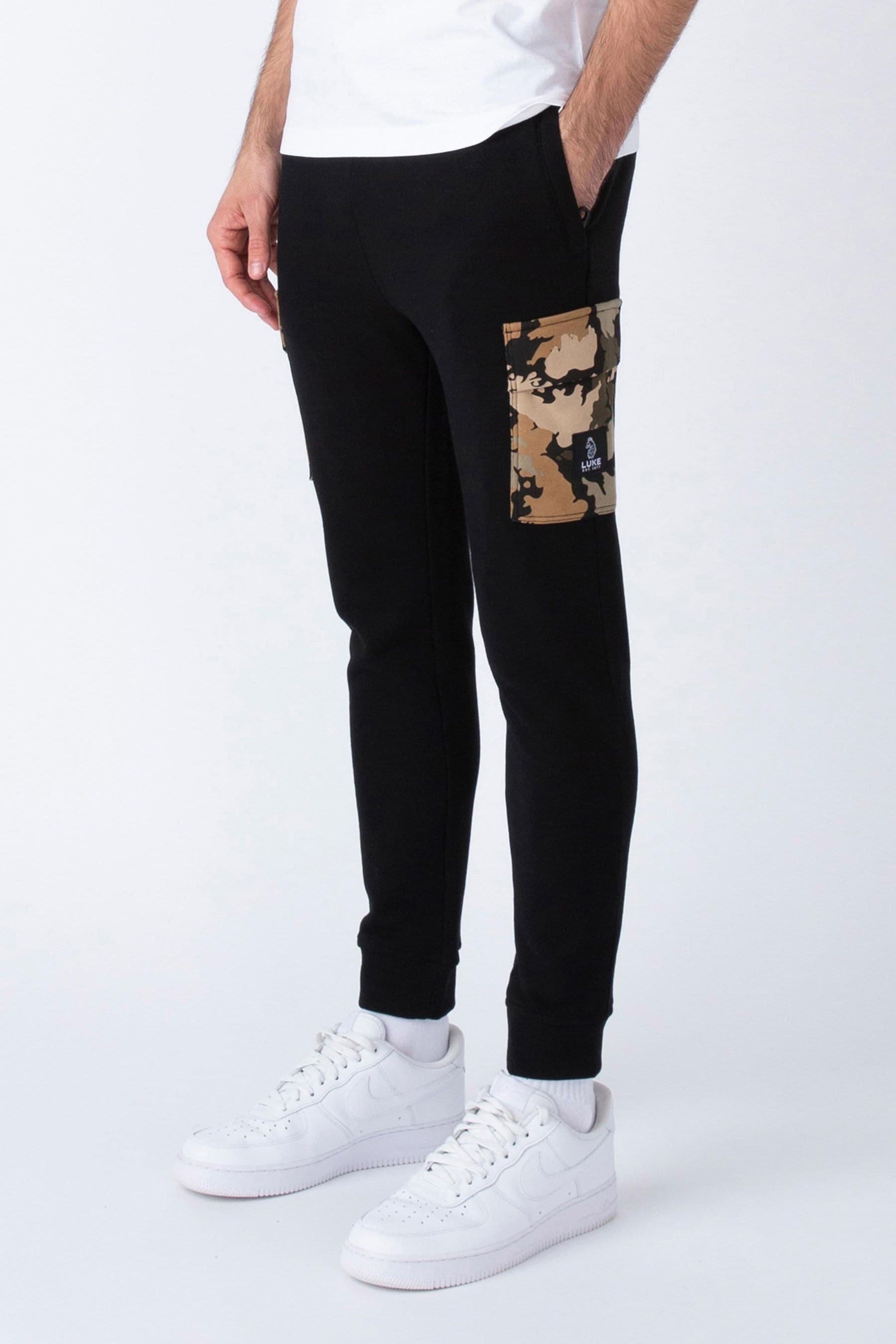 Luke store black joggers