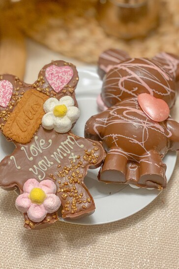 Personalised Pink Biscoff Loaded Bear by Sweet Trees