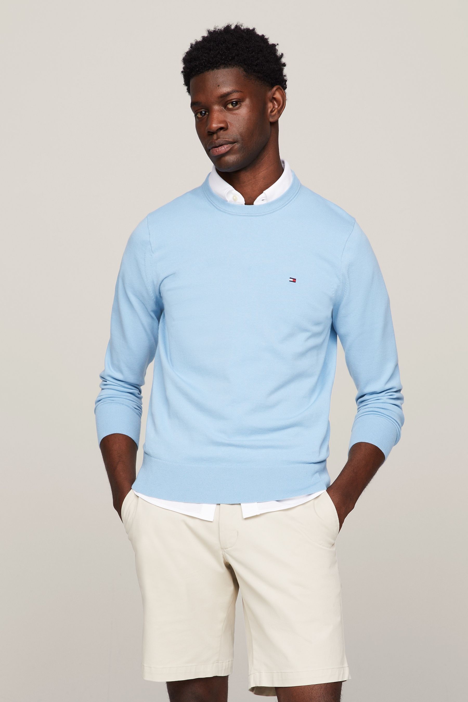 Baby blue tommy hilfiger sweater 2025