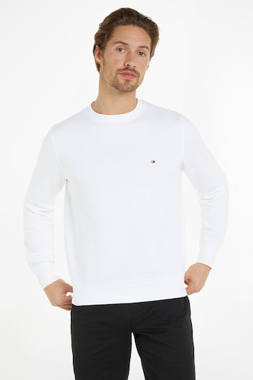 Tommy Hilfiger Flag Logo White Sweatshirt