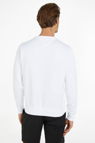 Tommy Hilfiger Flag Logo White Sweatshirt