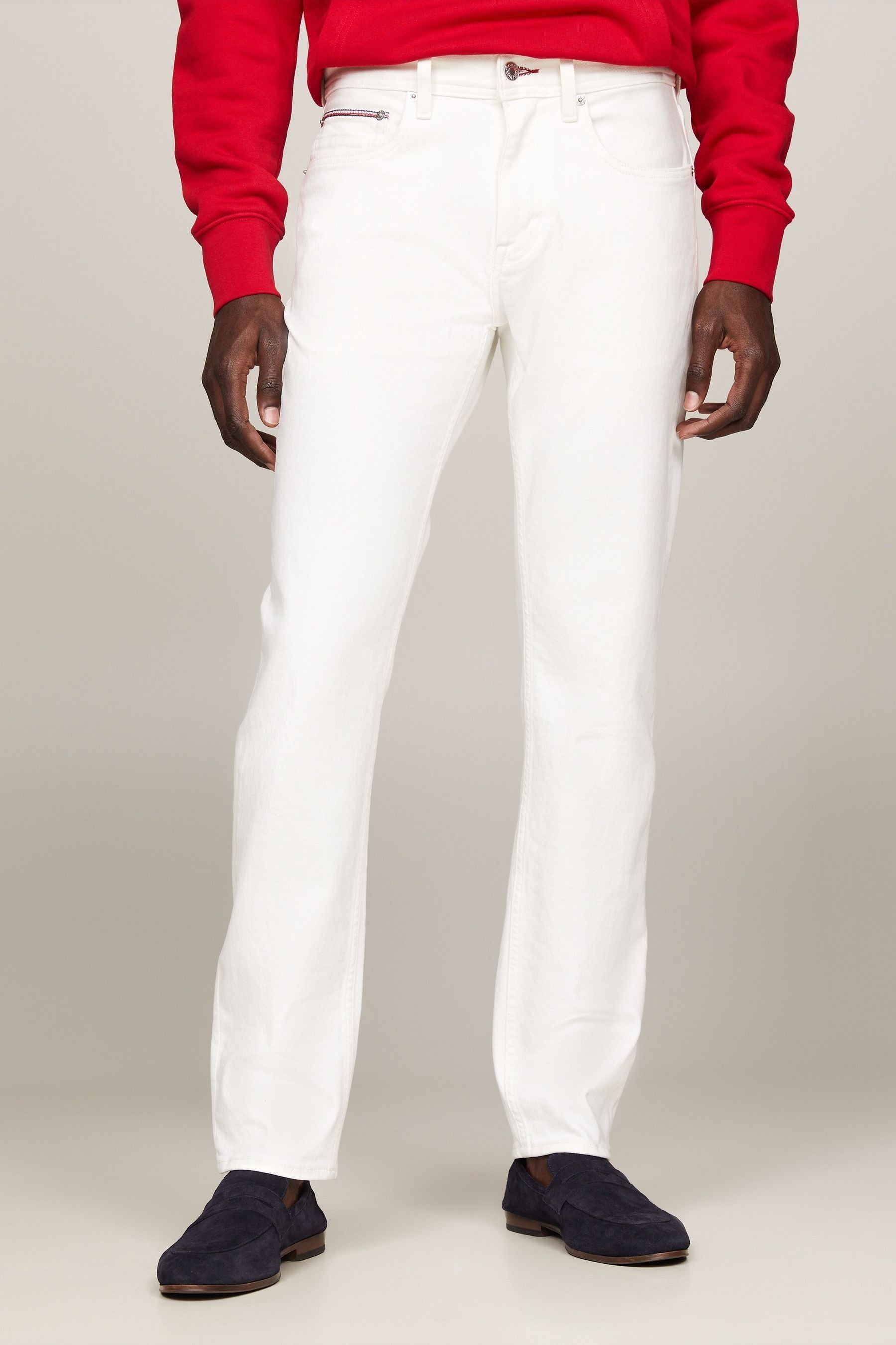 Buy Tommy Hilfiger Straight Denton Gale White Jeans from the Next