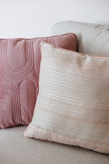 Chapter B Pink Wave Jacquard Cushion