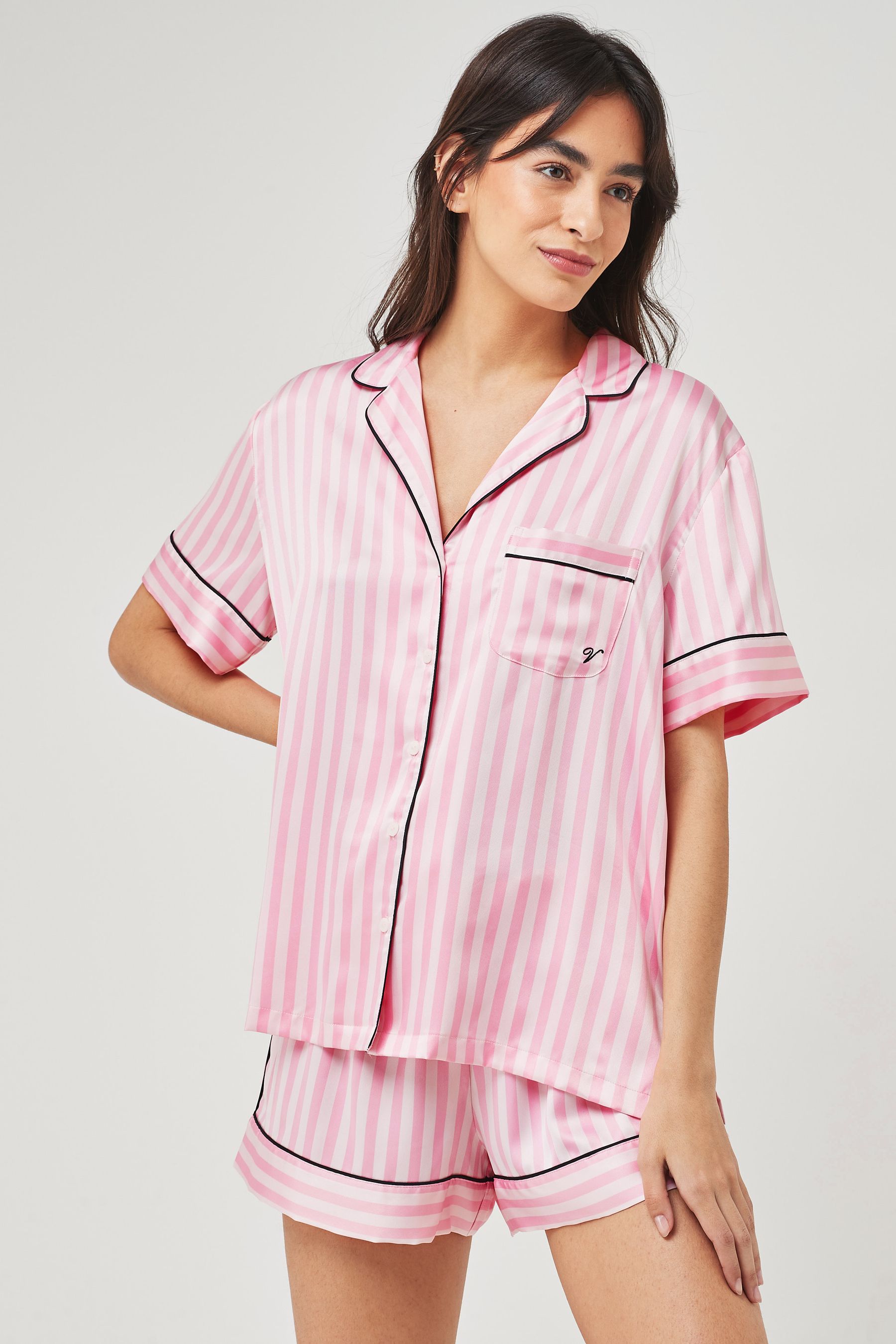 Victoria secret sales striped pjs
